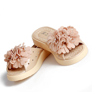  夏季新款 休闲女童拖鞋 漆皮儿童拖鞋 软底闪钻小童拖鞋