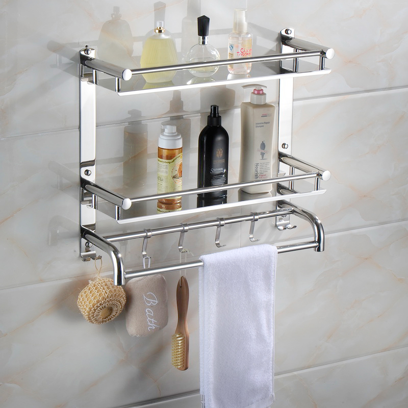 304 Stainless steel Shower Room Shower Room Stacks 2 Towel rack Bathroom TOILET Wall hanger bathroom three layersin the Family/Personal Cleaning Tools , Sanitary appliances/Bathroom accessories , Bathroom Jiaojia/Shelf category - from Buy2taobao.com to provide professional Taobao agent buy service