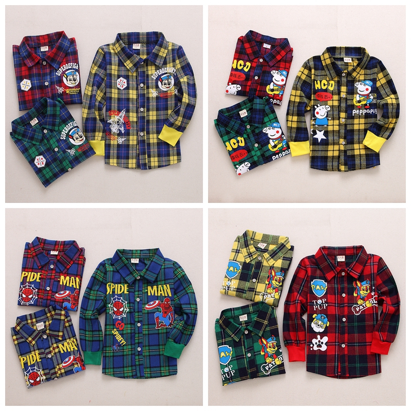 Children's clothing wholesale Manufactor Direct selling Physical store Source of goods 2019 Spring and autumn season new pattern children Lapel Checkered Long sleeve shirtin the Children/Baby/Family fitted , Shirt category - from Buy2taobao.com to provide professional Taobao agent buy service