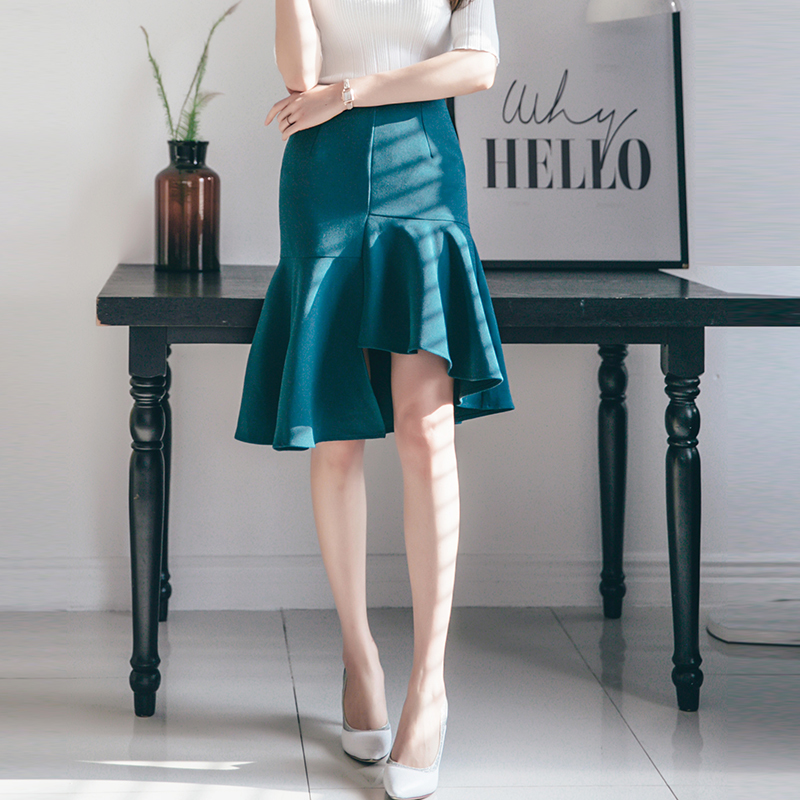 Petal fish tail skirt Lotus leaf Waisted skirts Package hip skirt 2019 New Spring and Autumn BQ7228in the Women's clothing/Boutique , Skirts category - from Buy2taobao.com to provide professional Taobao agent buy service