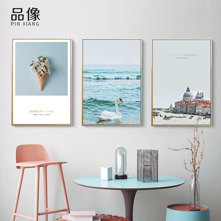 恋恋湖畔 北欧风格装饰画客厅挂画风景建筑壁画沙发背景墙画清新在类目 家居饰品, 装饰画, 现代装饰画中 - 来自Buy2taobao.com提供专业的淘宝代购服务