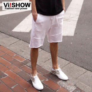  viishow 春款新品春夏短裤男直筒棉质男士休闲短裤哈伦裤卫裤