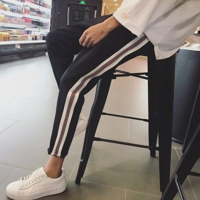 运动裤女九分裤春秋哈伦裤女学生宽松韩版ulzzang百搭社会女裤子|msdalam kategori Butik wanita / wanita, seluar, seluar santai - dari Buy2taobao.com untuk memberikan perkhidmatan ejen Taobao profesional membeli