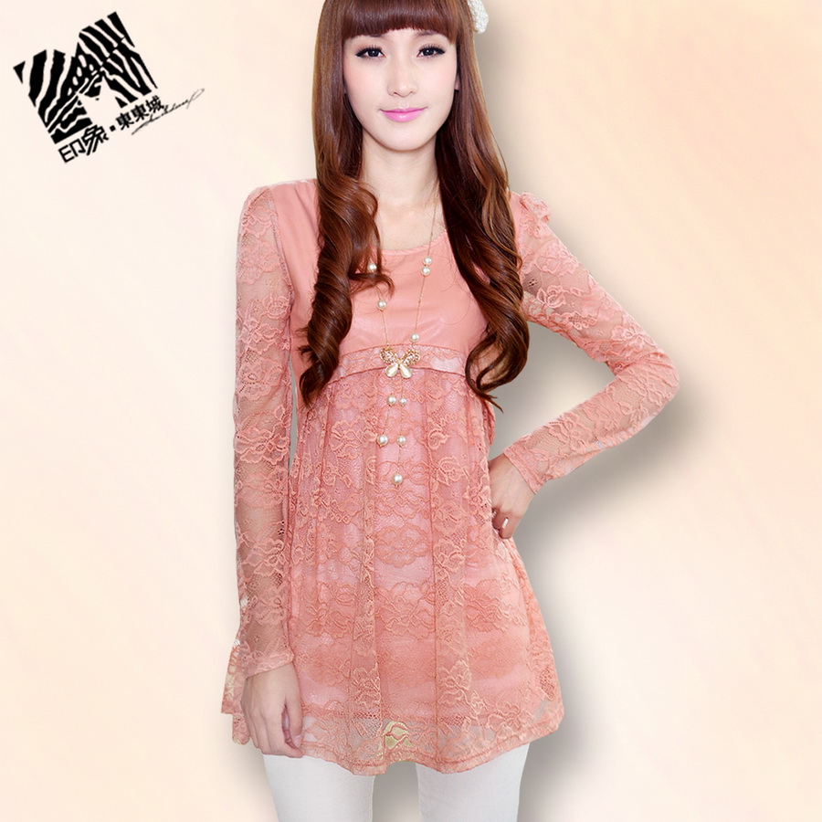 韩版修身高腰套头...