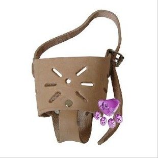 High quality pure leather pet bite very durable leather muzzle anti-5 models