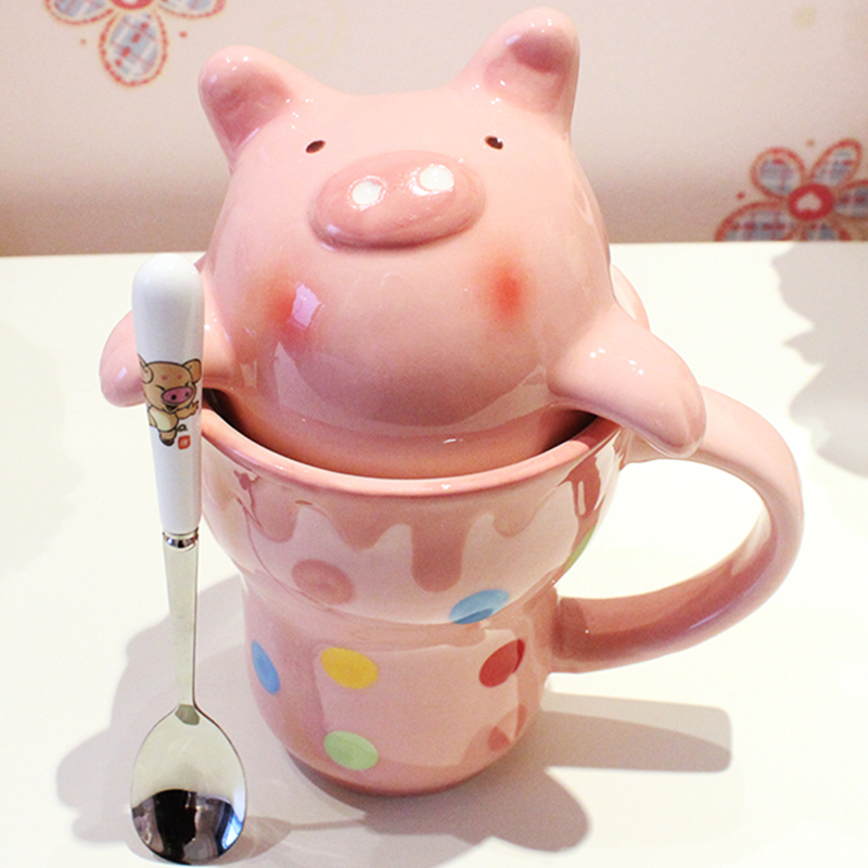 仟度彩绘杯 可爱动物水杯陶瓷大容量马克杯咖啡杯 情侣儿童牛奶杯|msdalam kategori pinggan mangkuk, Cup/cawan/cerek, Mug - dari Buy2taobao.com untuk memberikan perkhidmatan ejen Taobao profesional membeli