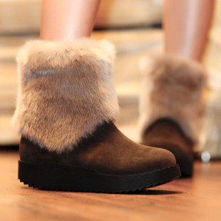 厚底鞋平底鞋毛毛靴...