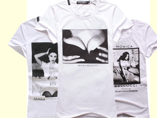  monica bellucci DG 女纯棉t恤女式修身半袖t恤girl t-shirt