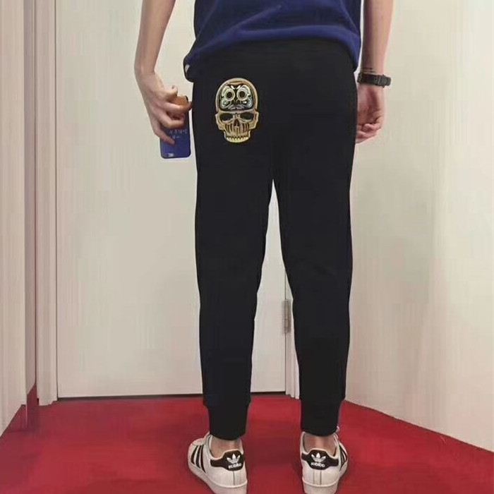 Trend Skull Embroidery sweatpants Elastic waist Feet Casual pants Ankle banded pants motion Closing Haren pantsin the Men's clothing, Casual pants category - from Buy2taobao.com to provide professional Taobao agent buy service