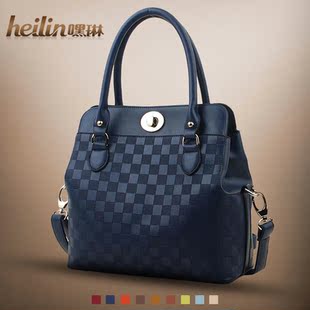  嘿琳包包新款潮女包新品女士通勤斜挎包女式手提包菱格纹女包