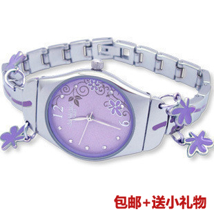  时光爱客女表正品复古表时装表韩国时尚水钻表手链女士手表果冻表