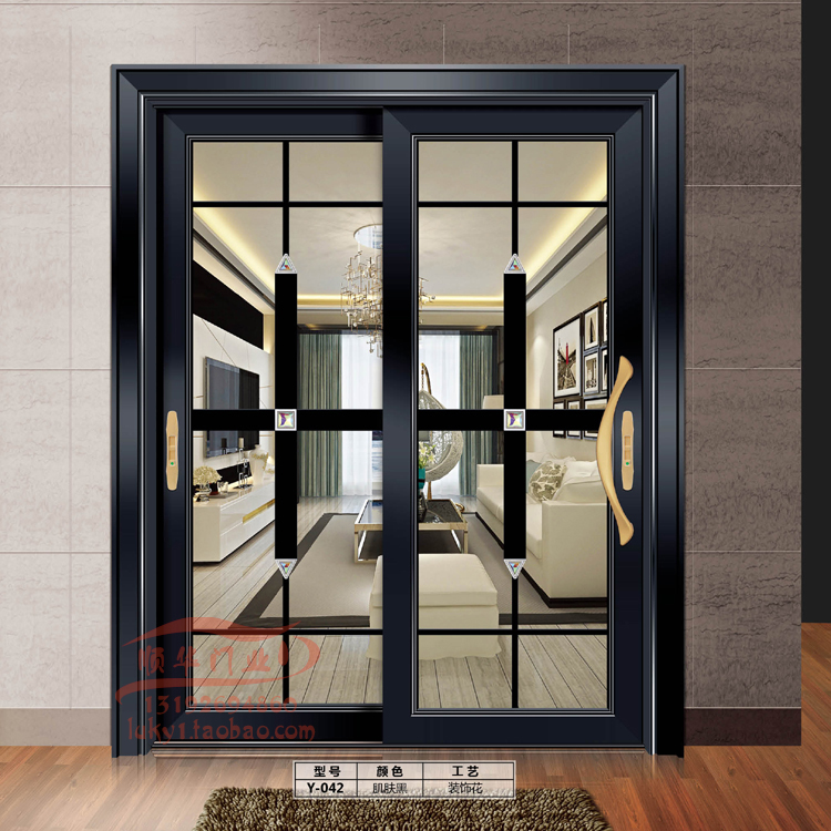 Manufactor Direct selling Titanium magnesium aluminium alloy PDPT Push pull one balcony kitchen Partition door 10in the Whole house custom , Door , Sliding door category - from Buy2taobao.com to provide professional Taobao agent buy service