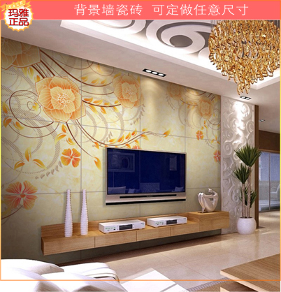 玛雅砖柜订做室内墙砖拼花磁砖壁画电视背景墙瓷砖拼图华丽金色花在类目 家装主材, 瓷砖, 抛晶砖中 - 来自Buy2taobao.com提供专业的淘宝代购服务