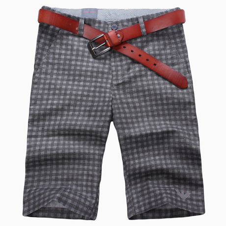 休闲<em>短裤</em> 2013春<em>夏季</em>新款<em>中年男子</em>英伦格子布