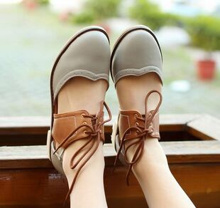  春夏新品 复古雕花拼接平底鞋 英伦风镂空牛津鞋包头女式凉鞋