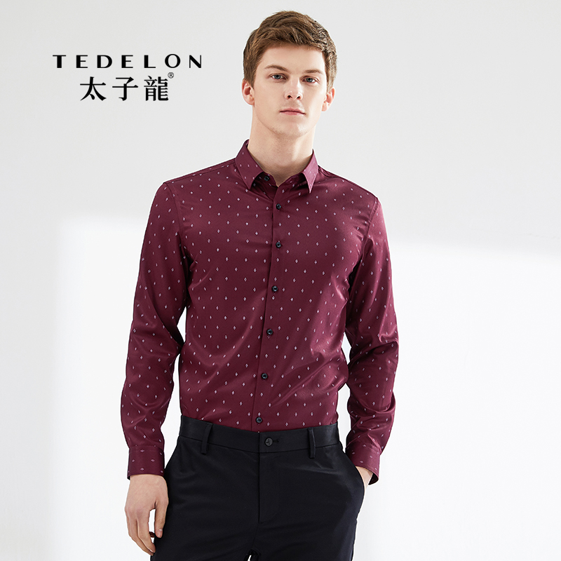 【TEDELON】男士休闲时尚长袖衬衫99110239|msdalam kategori Pakaian Lelaki, shirt - dari Buy2taobao.com untuk memberikan perkhidmatan ejen Taobao profesional membeli