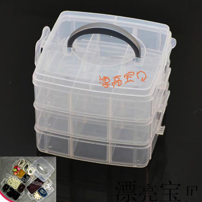 透明可分离 三层十八格多用储物箱 手提式首饰收纳盒在类目 居家布艺, 十字绣及工具配件, 十字绣配件, 首饰盒中 - 来自Buy2taobao.com提供专业的淘宝代购服务