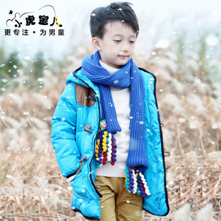  童装儿童羽绒服 男童加厚羽绒服中长款 保暖外套冬装反季Q
