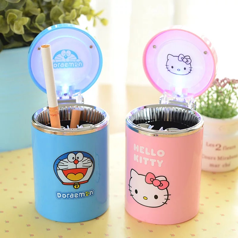 Creative Cartoon kitty Jingle Valentine's Day gift personality ashtray LED Noctilucent vehicle Ashtray With coverin the Festive supplies/Gift , Gift ideas , Fashion ashtray category - from Buy2taobao.com to provide professional Taobao agent buy service