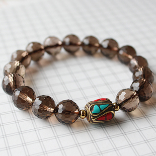 2014年十二星座开运物 摩羯座幸运石 茶水晶手