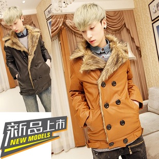  小烟圈 春装新品男式韩版修身外套皮夹克 短款pu皮衣潮林弯弯