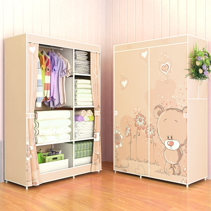 Simple wardrobe Fabric art Storage Single Steel pipe Bold reinforce Assemble Modern simplicity trumpet Economic type Cloth wardrobein the Residential furniture , Cabinet , Simple wardrobe category - from Buy2taobao.com to provide professional Taobao agent buy service