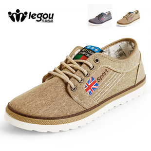  洋达正品 春季新品韩版低帮英伦帆布鞋男潮 平底系带休闲板鞋包邮