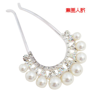  流行美丽珍珠古典古风发簪流苏步摇簪子盘发器新娘结婚头发饰品