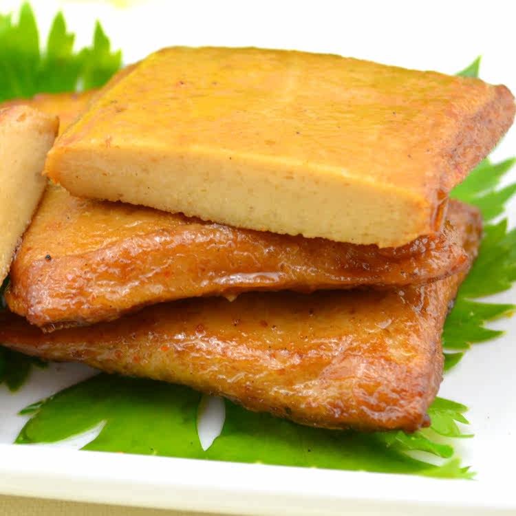零食品炎亭渔夫香辣味5口味即食鱼豆腐干鱼板烧约18g30袋特价包邮