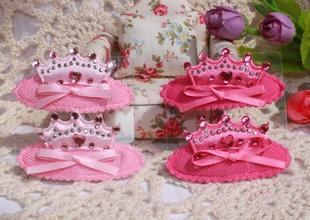  正品迪士尼DISNEY儿童头饰 发饰 皇冠对夹 BB夹 边夹 结边卡发夹