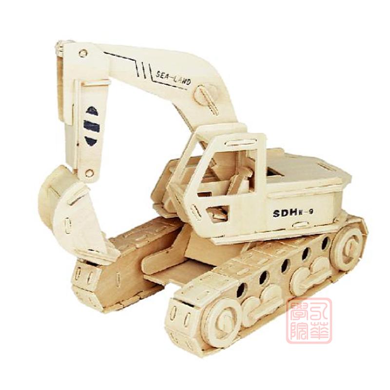拼裝工程車模型兒童益智玩具男孩木質3d立體拼圖挖土機diy擺件在類目 玩具/童車/益智/積木/模型, 靜態模型, 建築/DIY小屋/其他拼裝模型中 - 來自Buy2taobao.com提供專業的淘寶代購服務