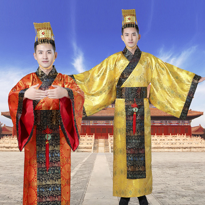 唐朝皇帝服装龙袍 古装演出服成人 古代汉服太子戏服表演影楼写真