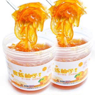  【天猫年货】江山牌出口欧盟级 蜜炼柚子罐头 柚子茶450克&times;2瓶