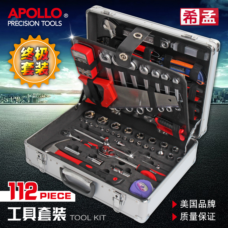 APOLLO 112件机修工具套装 汽修套筒 多功能铝合金五金箱棘轮扳手在类目 五金/工具, 手动工具, 工具组合套装, 组合套装中 - 来自Buy2taobao.com提供专业的淘宝代购服务