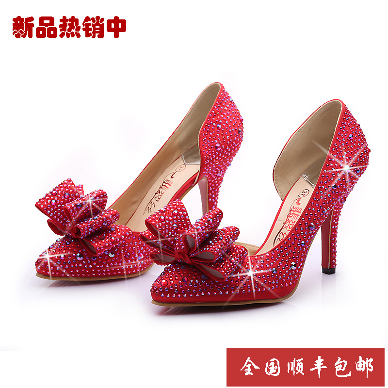 华伦天奴 结婚季 2013夏季新款蝴蝶结单鞋水钻尖头高跟鞋夜店鞋水晶婚鞋 华伦天奴 结婚季 2013夏季新款蝴蝶结单鞋水钻尖头高跟鞋夜店鞋水晶婚鞋