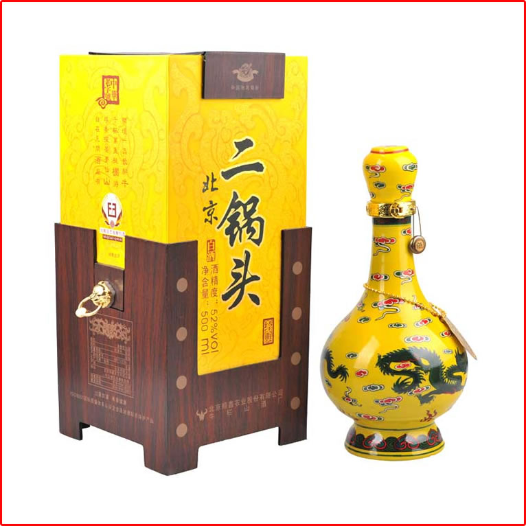 北京牛栏山二锅头52度经典黄瓷黄龙500ml白酒 中国名酒 老酒特价 北京牛栏山二锅头52度经典黄瓷黄龙500ml白酒 中国名酒 老酒特价