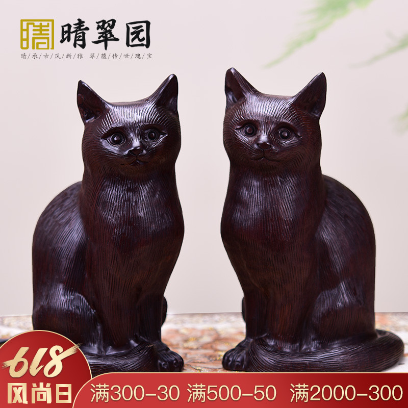 Wood carving Decoration originality lovely animal decorate Simulation cat carving Arts and Crafts Kitty birthday gift girl studentin the Home accessories , Carving , Woodcarving category - from Buy2taobao.com to provide professional Taobao agent buy service