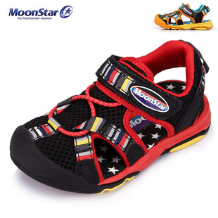  月星童鞋carrot 夏季韩版男童凉鞋 包头凉鞋中童镂空潮童