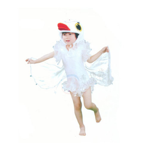 动物服装 小白鹅 儿童演出服 圣诞节化妆舞会头