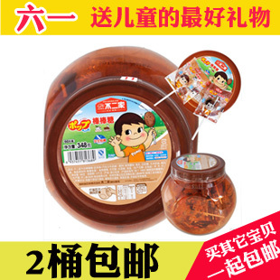  不二家棒棒糖 奶茶味+巧克力牛奶味 60支罐装 348(600)g