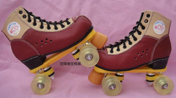 Flash Nimbus the skating shoes Double row cowhide Double skates Double row Roller skating shoes Skating rink Roller skatesin the Sports/Yoga/Fitness/Fans supplies , Skating/Skateboard/Extreme Sports , Double round category - from Buy2taobao.com to provide professional Taobao agent buy service