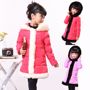  儿童羽绒服新款童装冬装女童羽绒服中长款中大童外套韩版正品