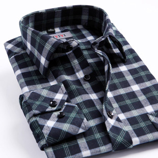  春季新品 格子长袖衬衫 韩版修身时尚休闲英伦衬衣男装包邮