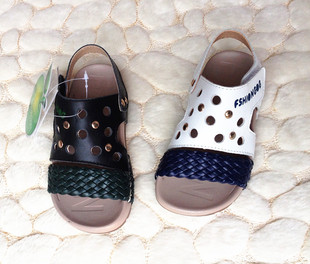  夏季新款男童儿童鞋子 时尚两色拼接凉鞋 潮款