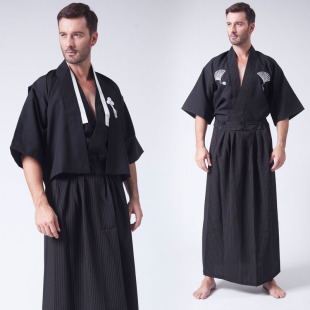 日本和服服装正装和服男士浴衣cos服装武士服和服日本传统武士装