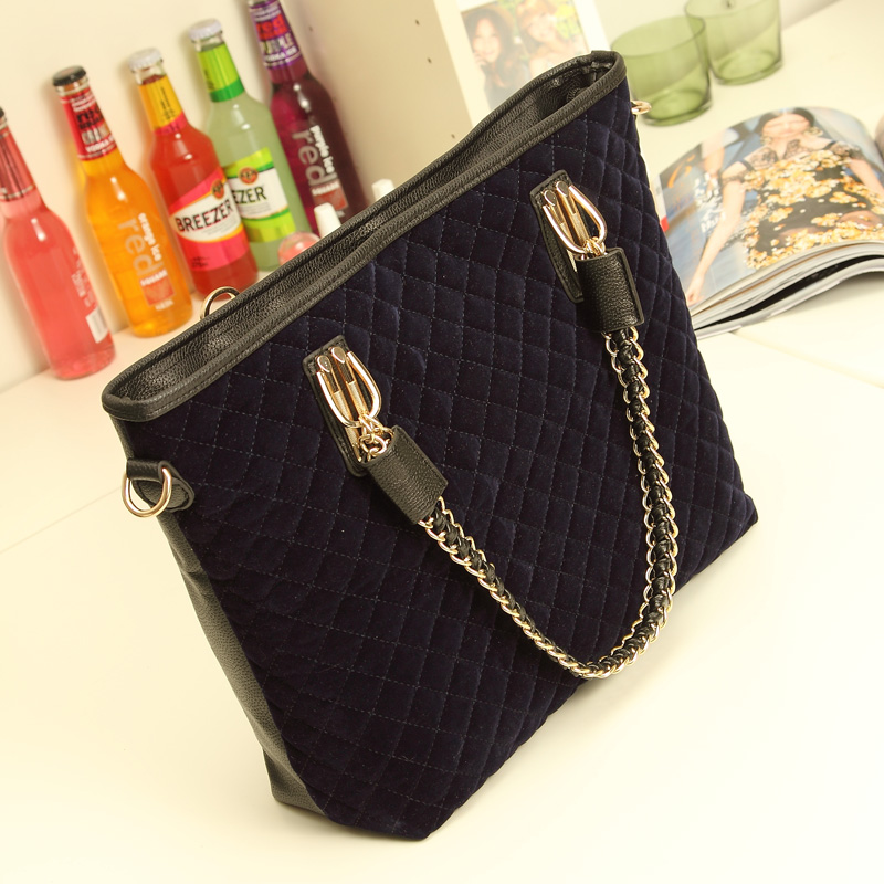 潮流磨砂皮链条复古...