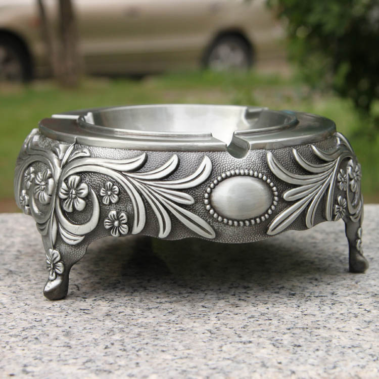 Russia Kirsite ashtray American style European style gemstone Carved rose Ashtray circular Large KTV barin the Festive supplies/Gift , Gift ideas , Fashion ashtray category - from Buy2taobao.com to provide professional Taobao agent buy service