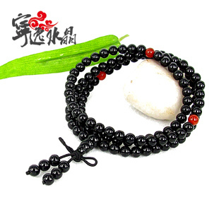 天然防辐射黑玛瑙手链108佛珠男士 情人节生日礼物女生圣诞节礼物