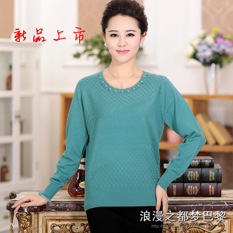 中老年女装长袖羊绒衫妈妈装女士羊绒衫秋装新款羊绒衫针织衫打底 中老年女装长袖羊绒衫妈妈装女士羊绒衫秋装新款羊绒衫针织衫打底