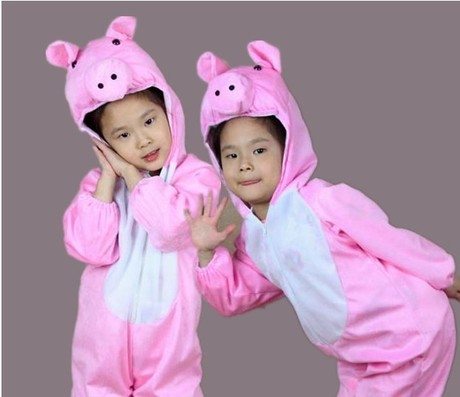 小猪演出服装 幼儿卡通动物服 快乐小猪舞蹈服